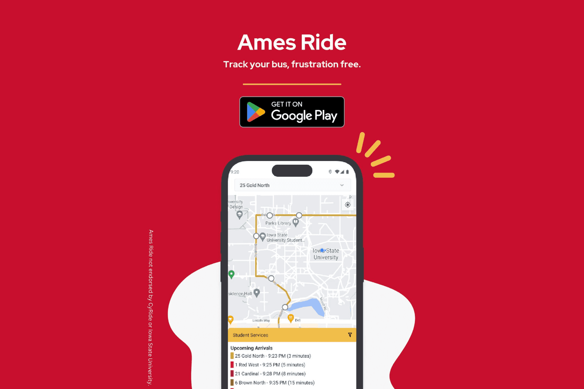 Ames Ride promotional graphic.