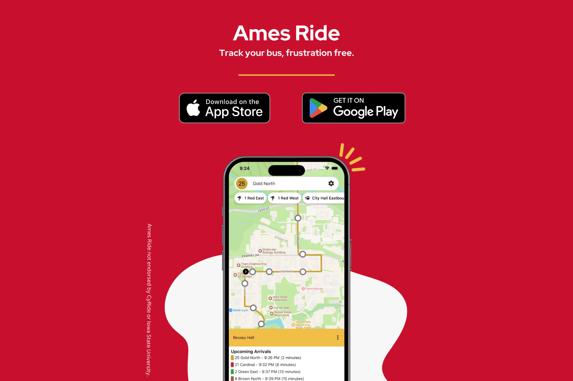Ames Ride promotional graphic.